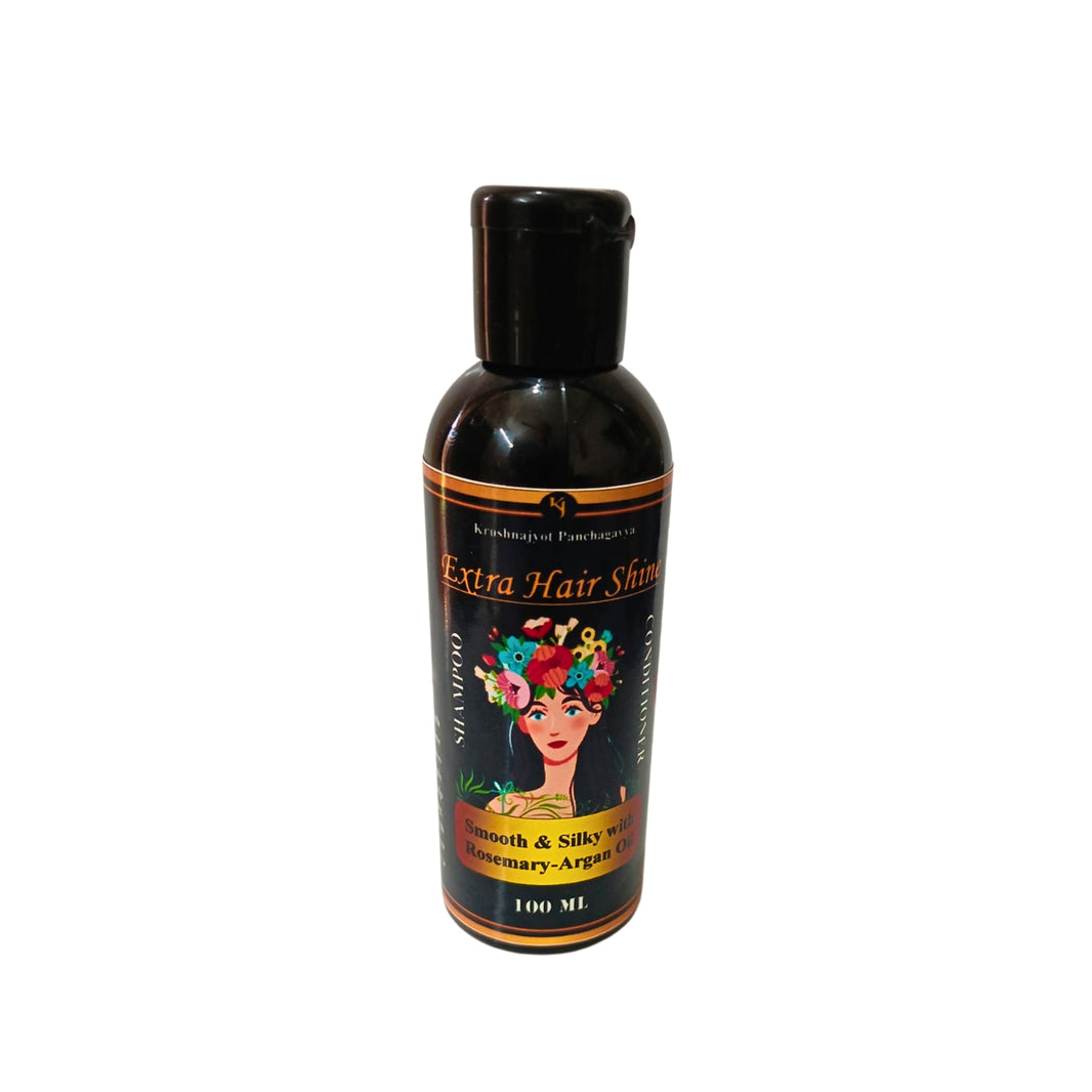 KRUSHNAJYOT Extra Shine Shampoo, Made By Natural Ingredients, No Artificial Chemical, Paraben Free, Sulphate Free, Pack of 100 Ml