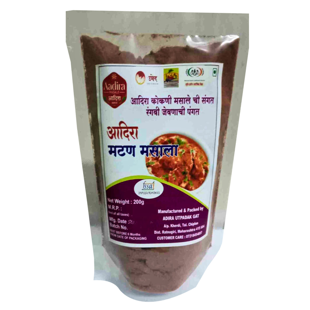Adhira Mutton Masala Authentic Traditional Spice Blend for Rich Flavorful Mutton Curry Made by Women SHG from Ratnagiri Pure Spices Pack of 200 gm