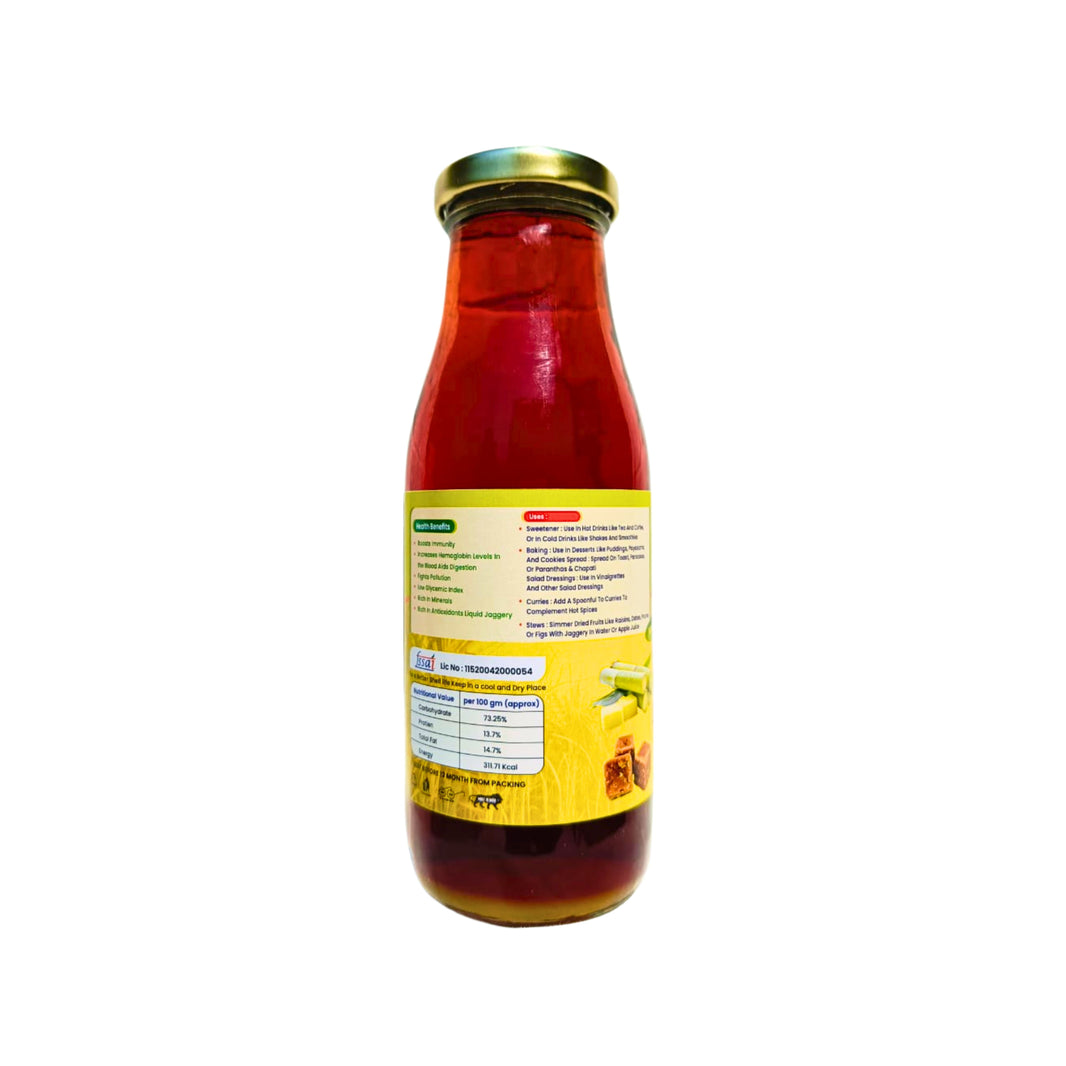 KOLHAPUR GREENS Pure Deshi Gul Kakavi (Pure Liquid Jaggery), Sakhi SHG, Natural, Chemical Free, 250ml Bottle