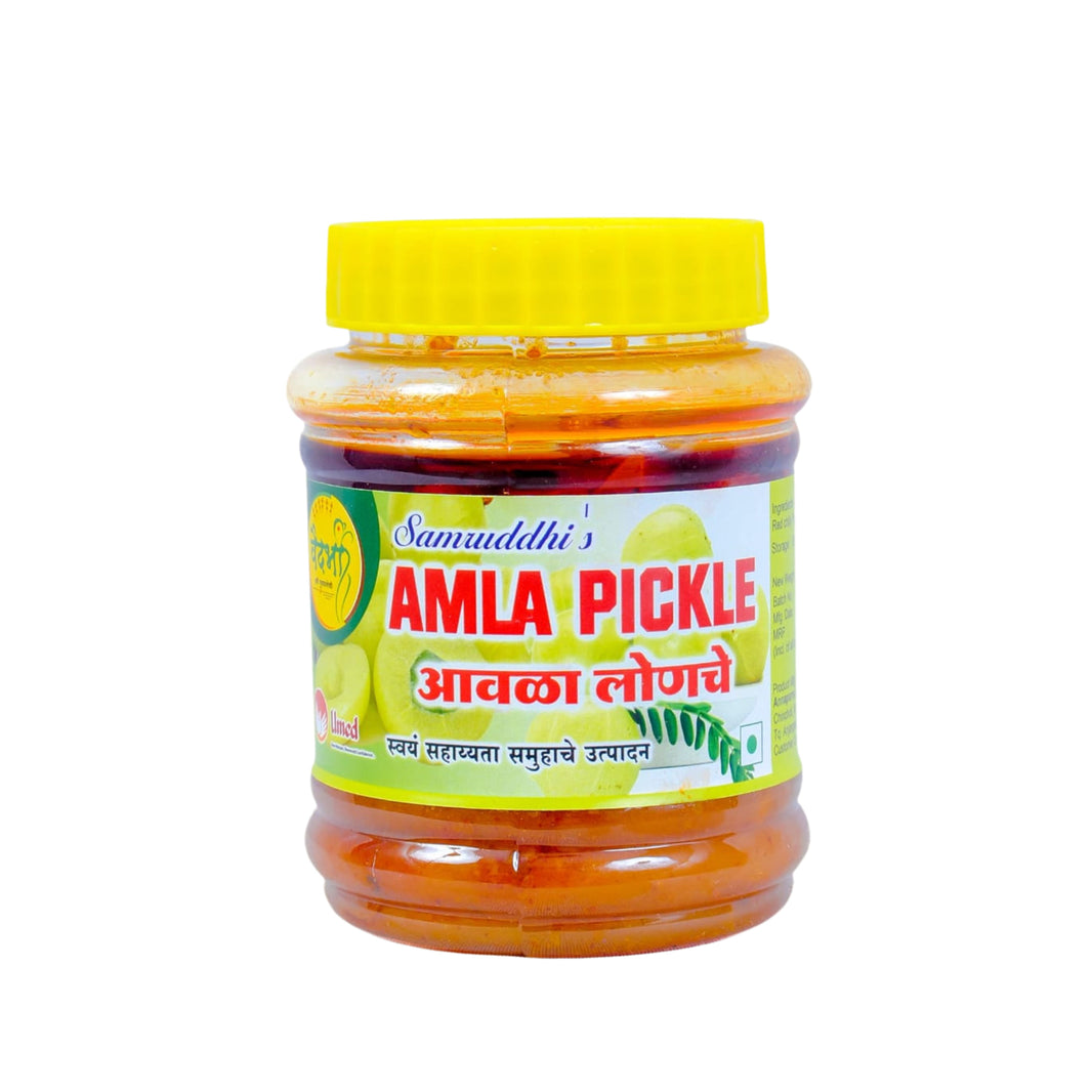 SAMRUDHI'S Awala Pickle, Annapurna SHG, Natural Ingredients, No Artificial Colour, Pack of 350 gm