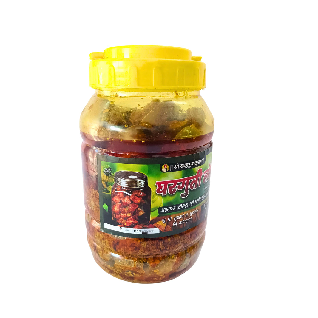 GHARGUTI Mango Pickle, Natural Ingredients, No Artificial Colour, Shree Sadguru Balumama SHG, Pack of 1000 gm