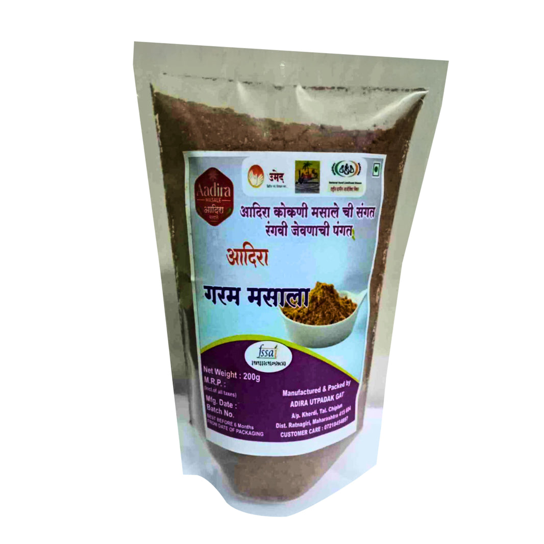 Adhira Garam Masala Aromatic Traditional Spice Blend for Rich Indian Cooking Made by Women SHG from Ratnagiri Natural Spices Pack of 200 gm