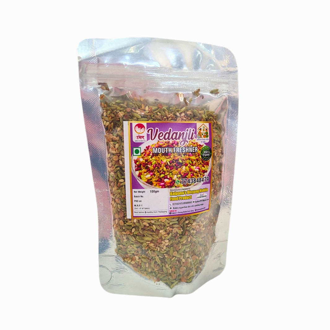 VEDANJALI Mukhvas Pack Of 100gm Traditional Aromatic Mouth Freshener Seed Based Digestive Blend