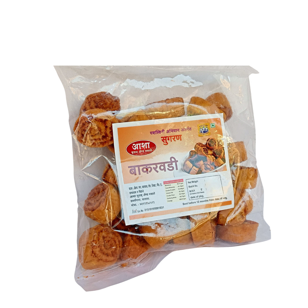 ASHA FOODS Bakarwadi, Maitrey SHG, Natural Ingredients, No Artificial Colour, Pack of 250 gm