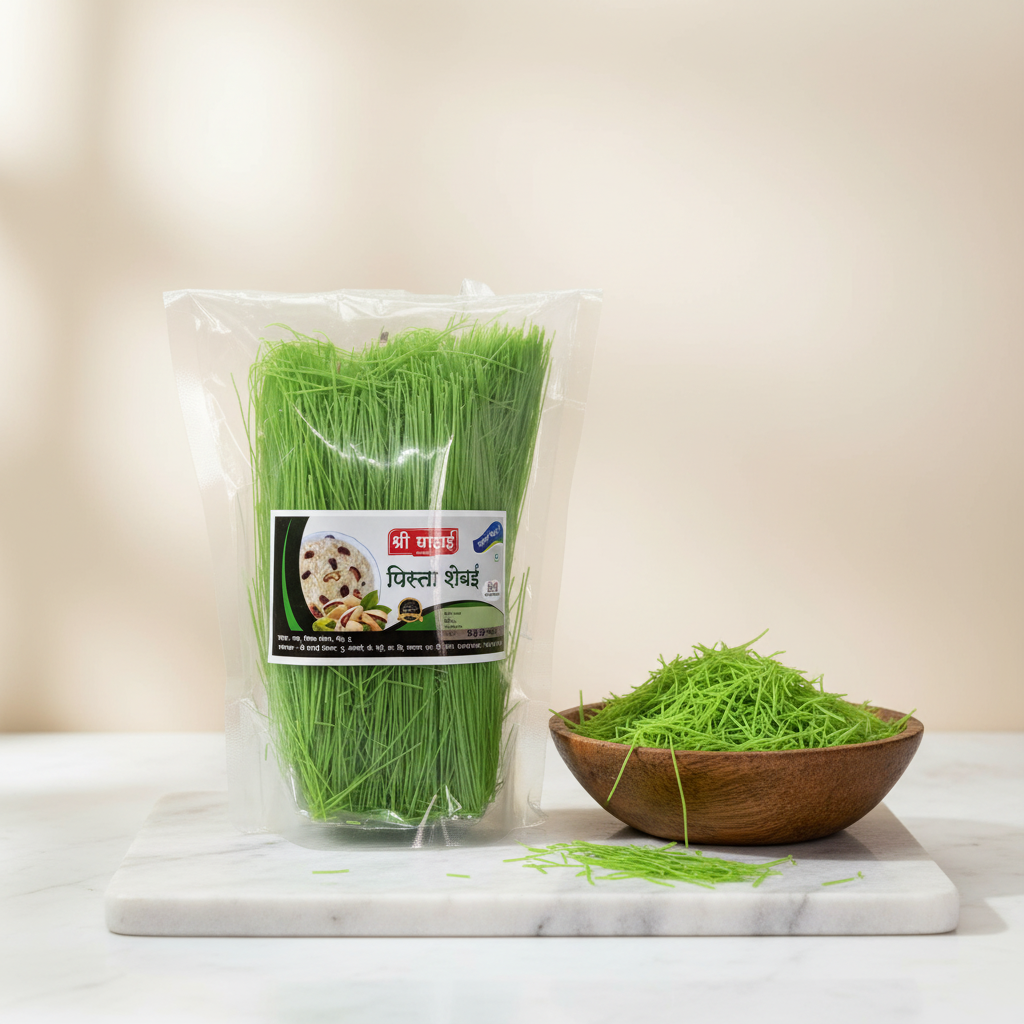 GHATAIDEVI SHG, Pista Shevai, No Maida Made By Natural Ingredients, Pack of 200 gm