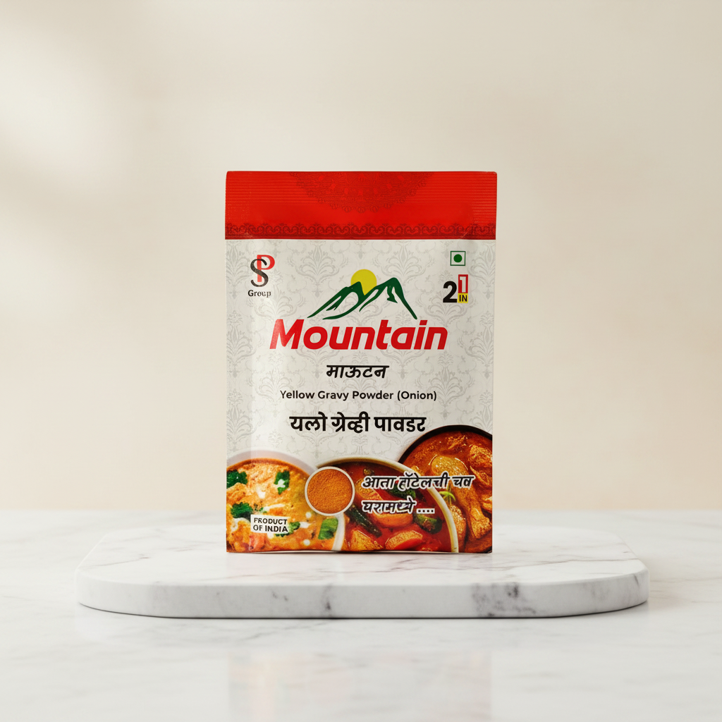 MOUNTAIN Yellow Gravvy Powder, Ready To Cook, Rajeshwari SHG, 25 grams