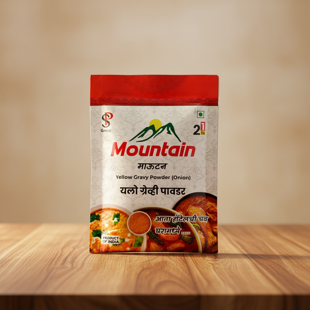 MOUNTAIN Yellow Gravvy Powder, Ready To Cook, Rajeshwari SHG, 25 grams