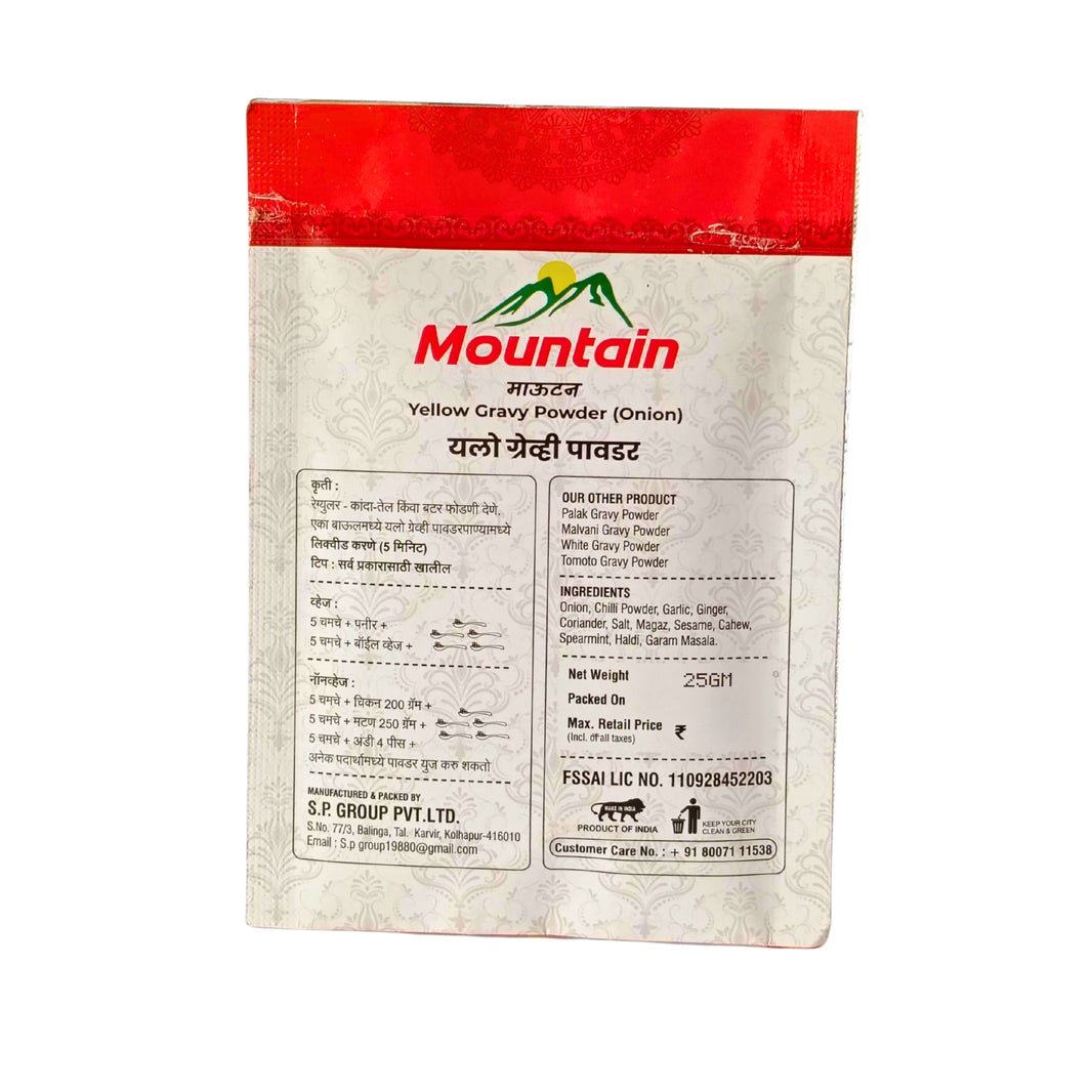 MOUNTAIN Yellow Gravvy Powder, Ready To Cook, Rajeshwari SHG, 25 grams