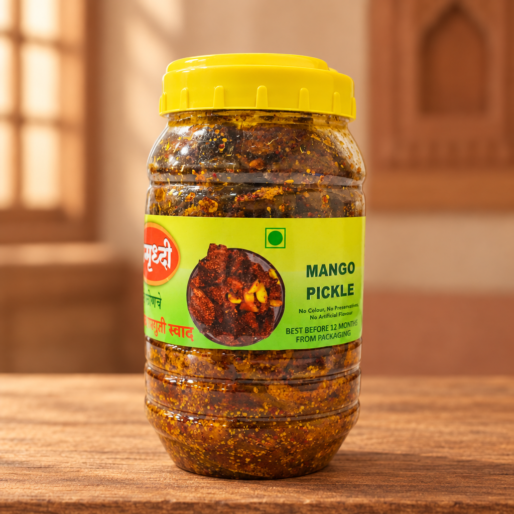SAMRUDDHI Mango Pickle, Natural Ingredients, No Artificial Essence, Pack of 1000 gms