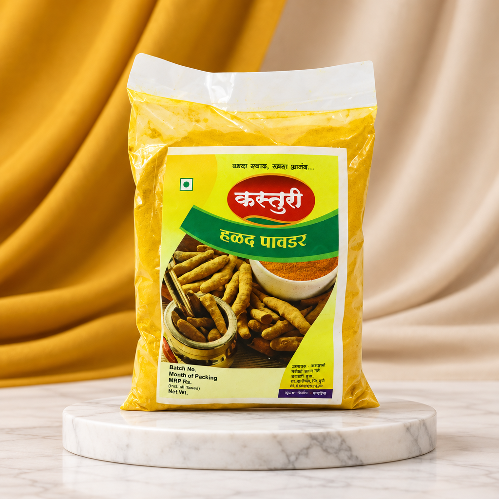 KASTURI , Turmeric Powder, No Added Colours & No Preservatives, Pack Of 500 gm