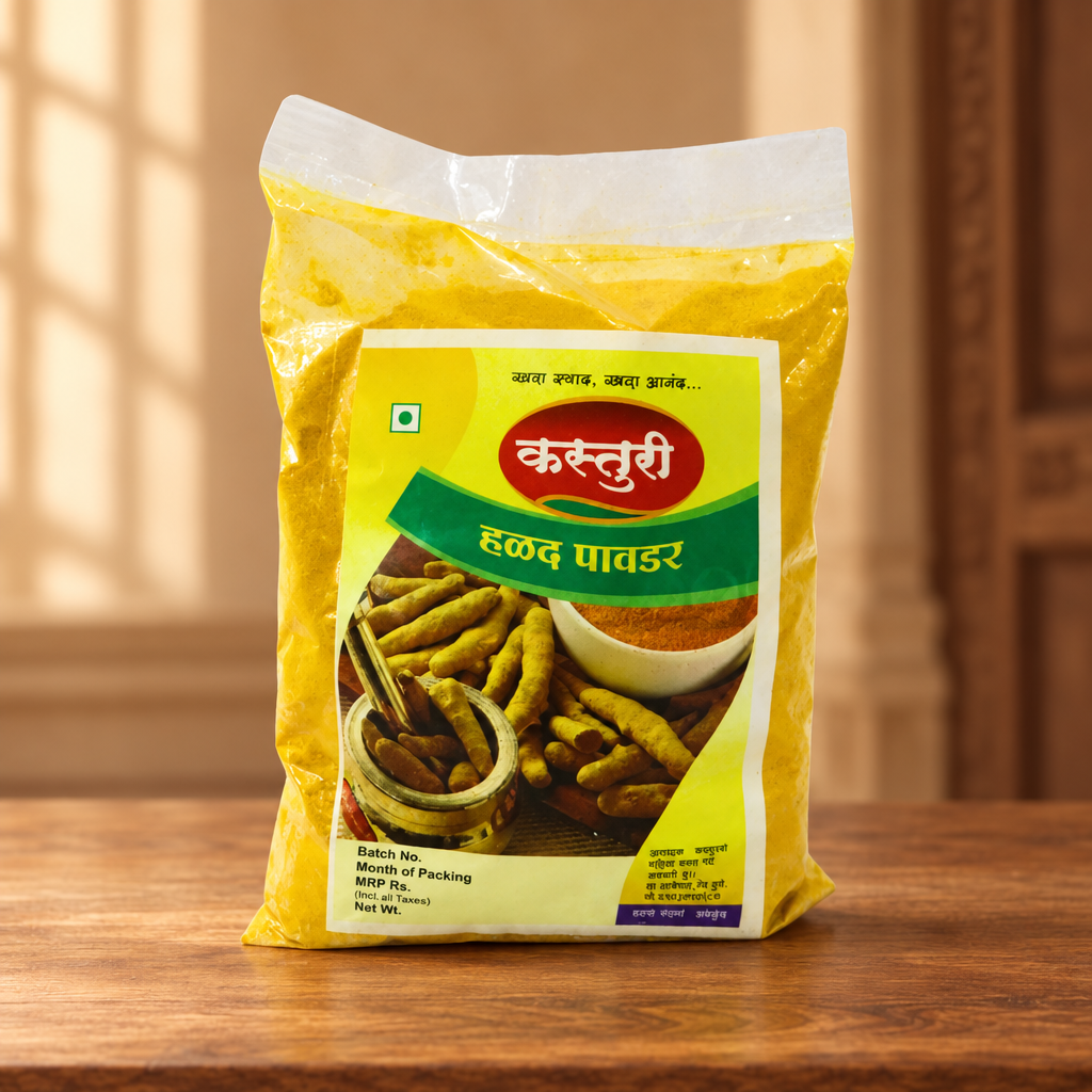 KASTURI , Turmeric Powder, No Added Colours & No Preservatives, Pack Of 500 gm