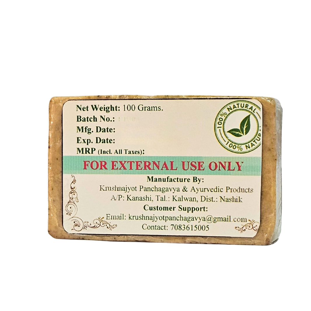 KRUSHNAJYOT Handmade Goat Milk Soap, Made By Natural Ingredients, No Artificial Chemical, Paraben Free, Sulphate Free, Pack of 100 gm