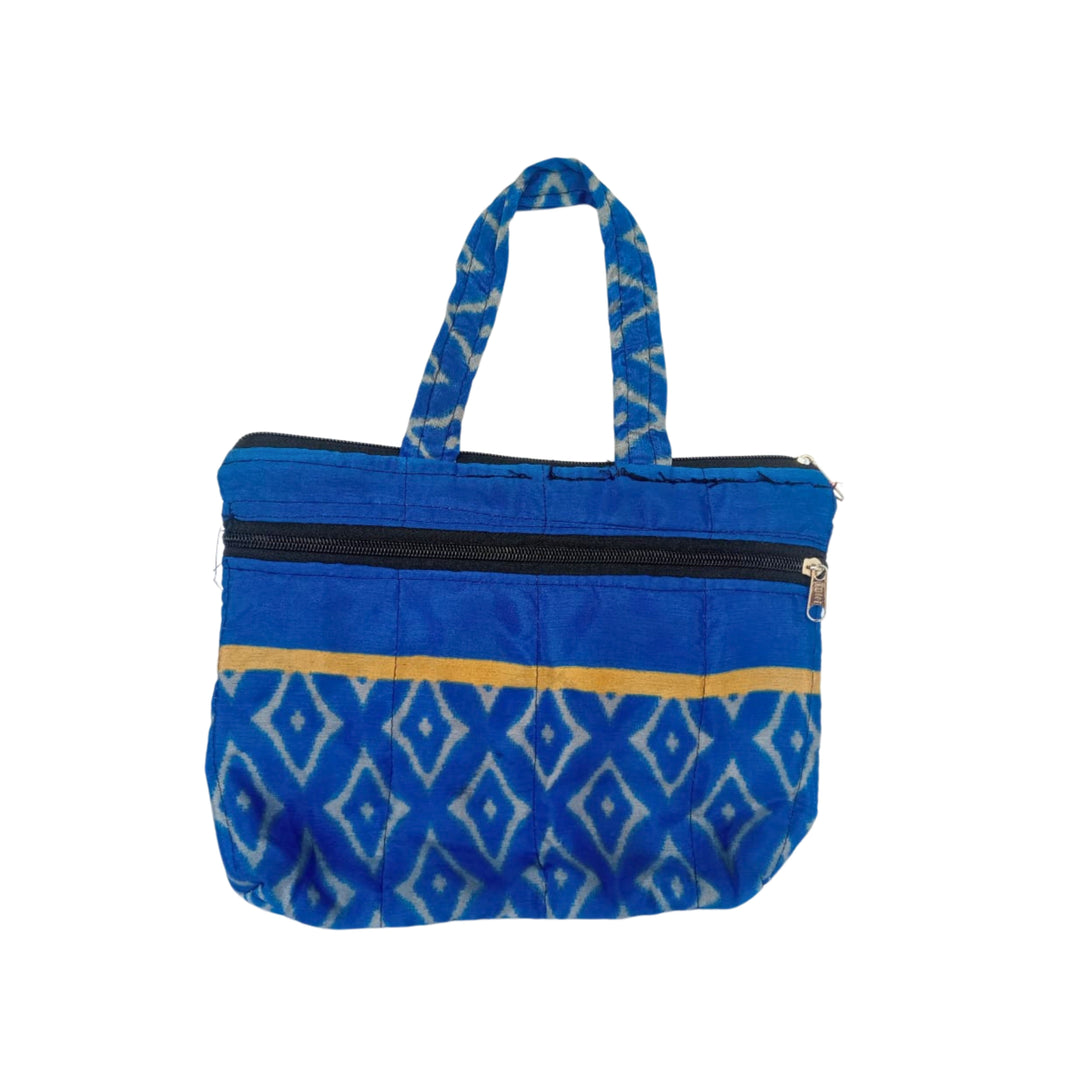 MAULI Hand Purse, Small Sized, Blue Colour, Handmade by Mauli SHG, Eco-friendly and Washable, Pack Of 1 no
