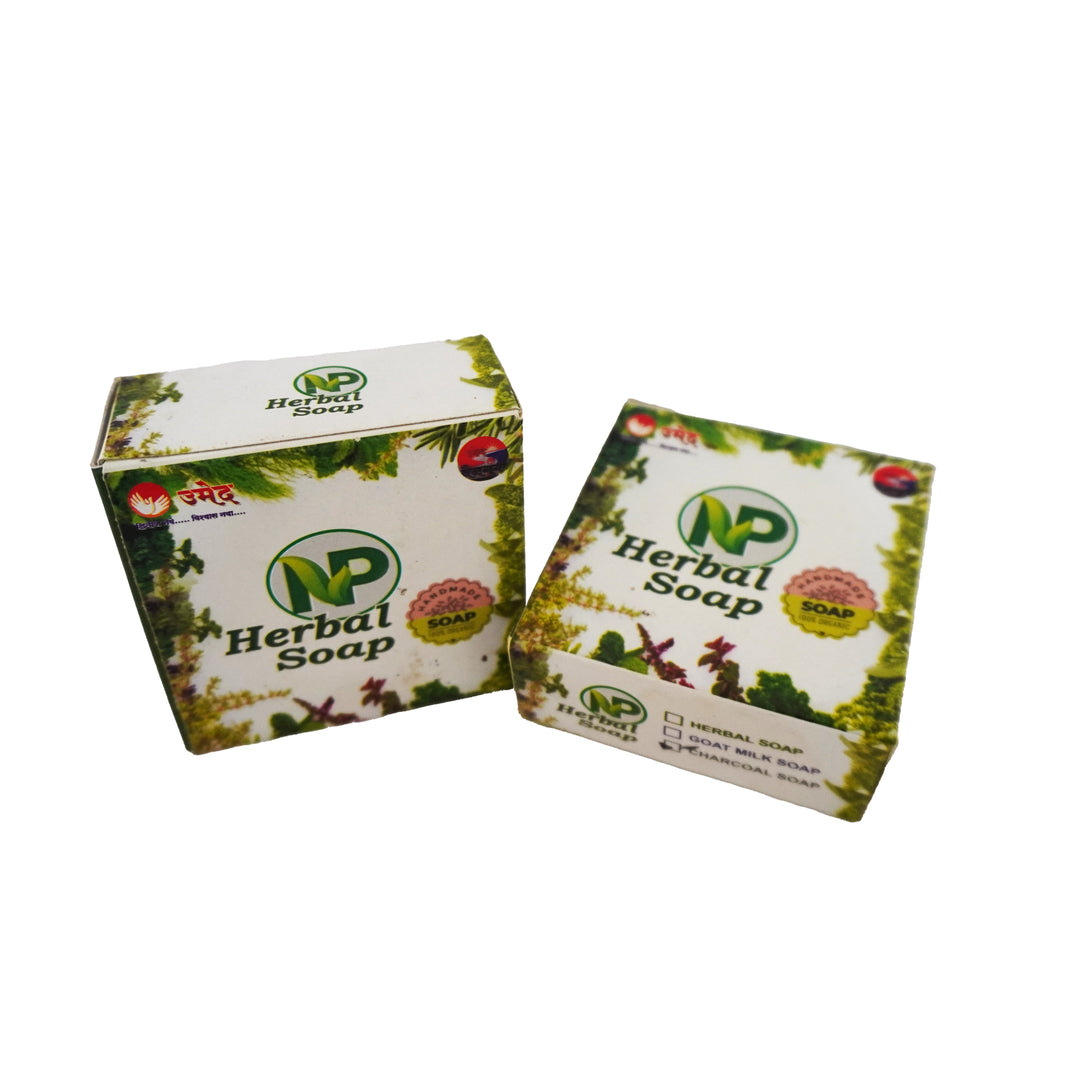 NP Herbal Soap Charcoal, Pragati SHG, Made By Natural Ingredients, No Artificial Chemical, Pack of 125 gm