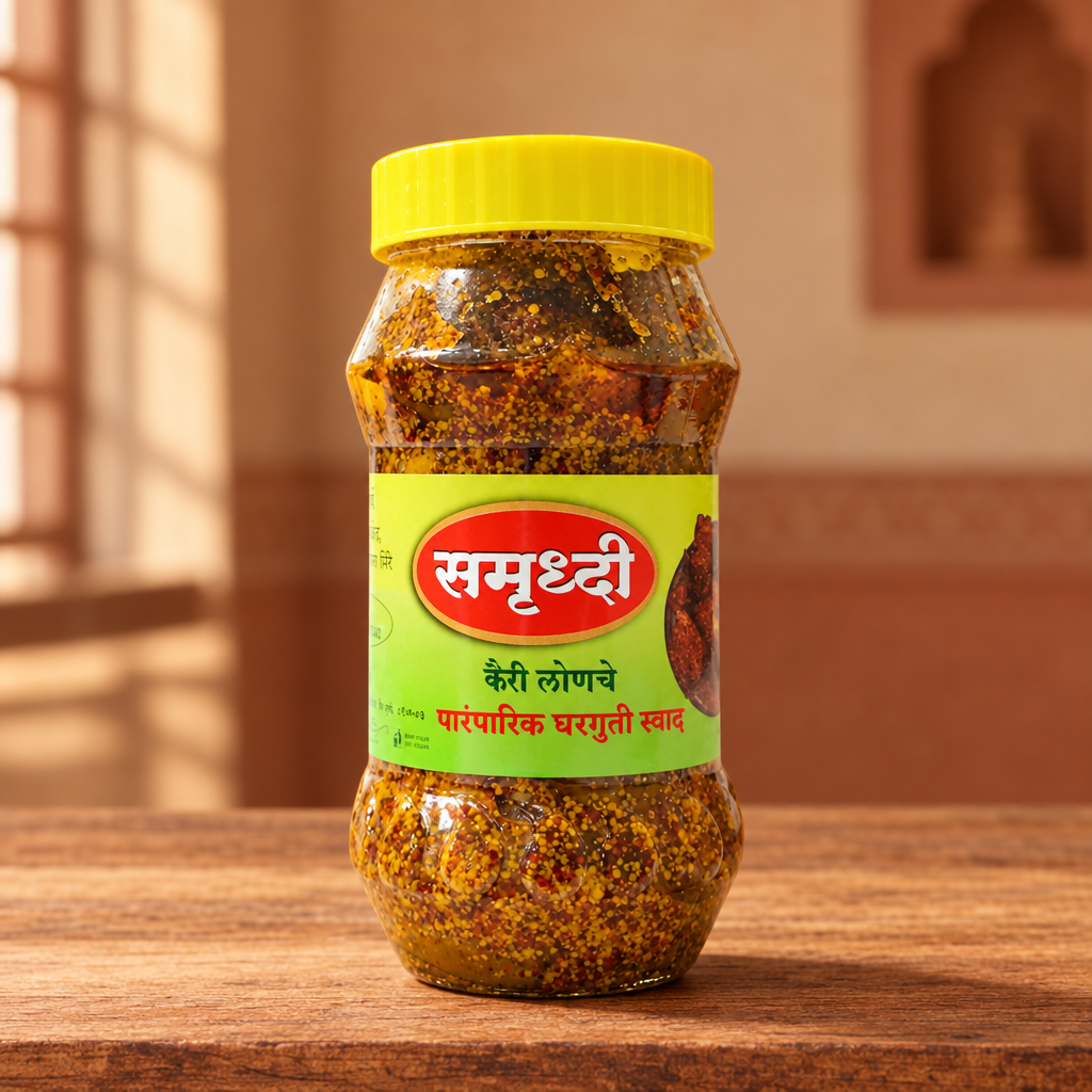 SAMRUDDHI Mango Pickle, Natural Ingredients, No Artificial Essence, Pack of 500 gms