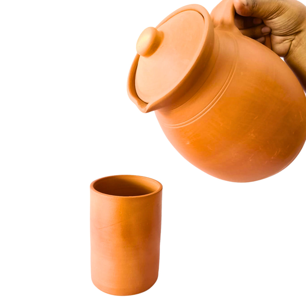 SADGURU Eco Friendly Water Jar Handcrafted Terracotta Pot Made from Natural Soil Traditional Pottery Craft Pack of 1