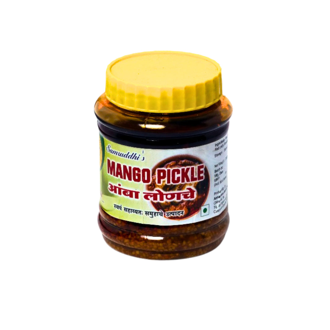 SAMRUDHI'S Mango Pickle, Annapurna SHG, Natural Ingredients, No Artificial Colour, Pack of 350 gm