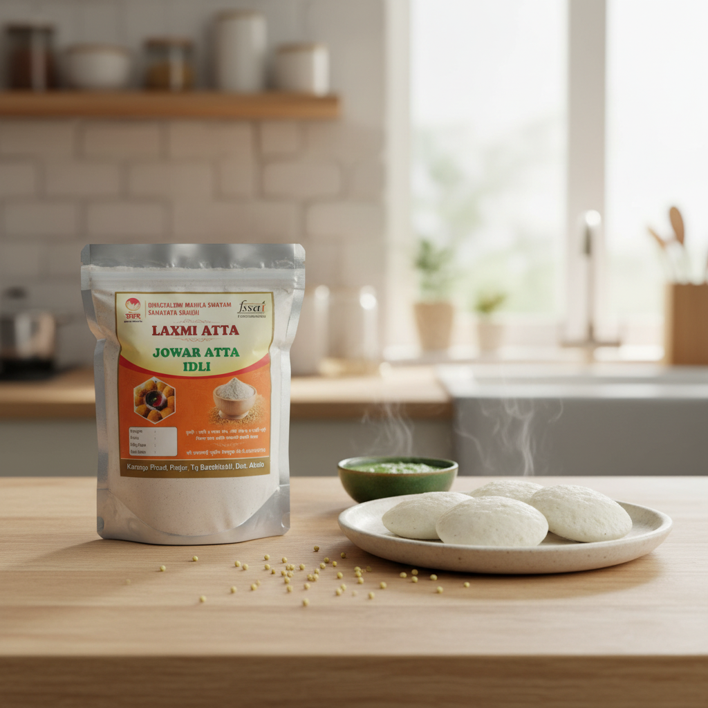 LAXMI, Jowar Idli Premix,Bhagyalaxmi SHG, Natural Ingredients, No Artificial Chemical, Pack of 1000 gm