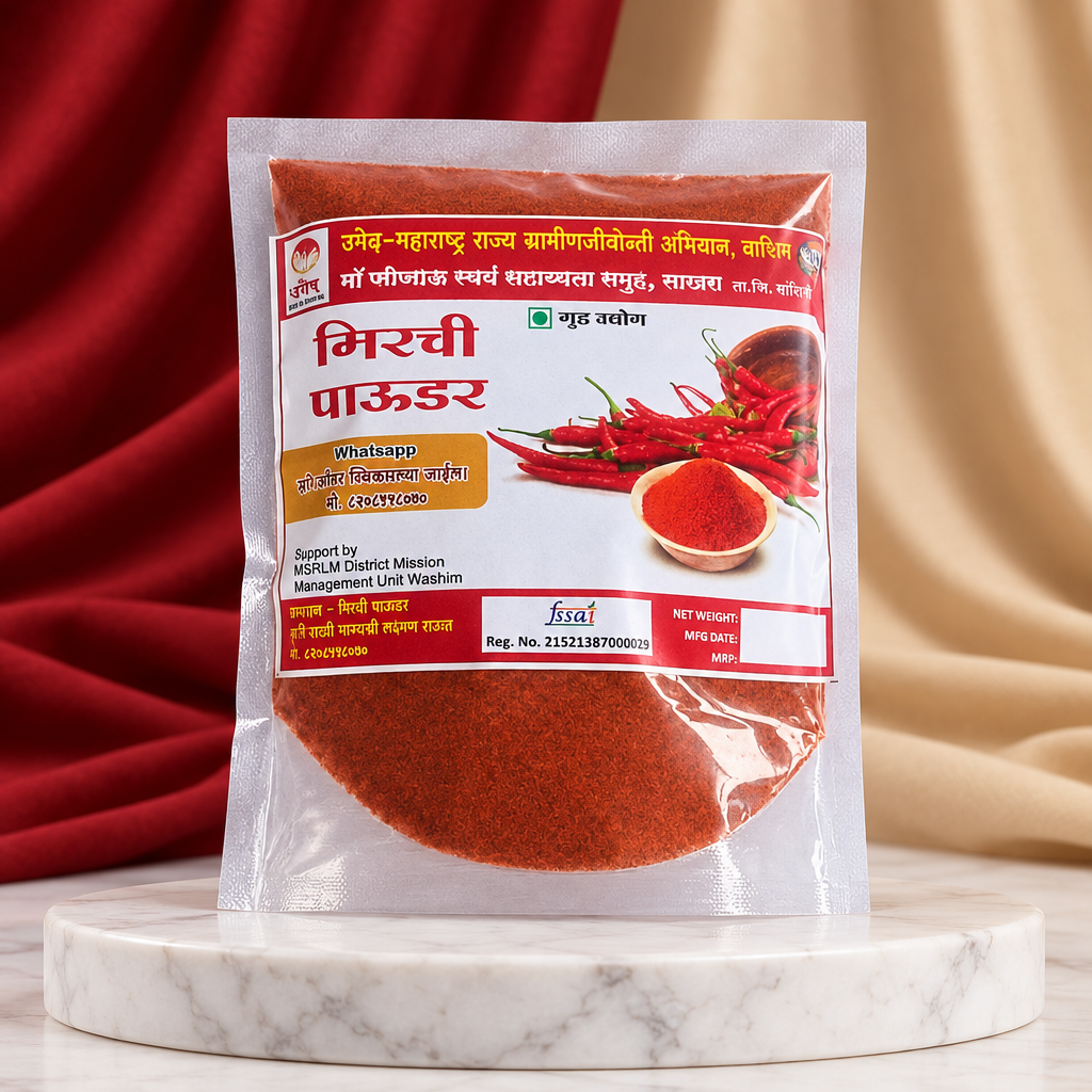 MAA JIJAU – Chilli Powder - Premium Quality, Handmade with Care, Authentic, Durable - Pack of 250 gm