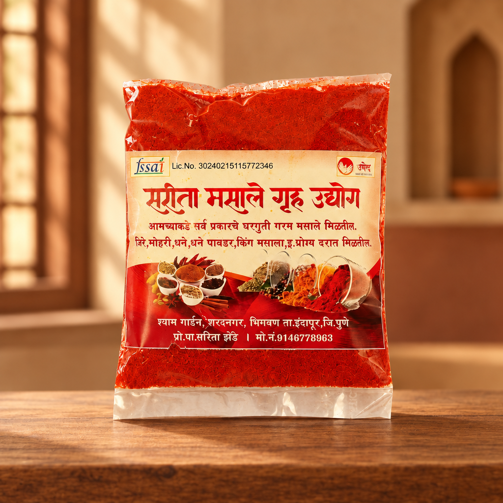 SARITA MASALE - Red Chilli Powder | Authentic Flavor, Natural Ingredients, Traditional Goodness | Pack of 1kg