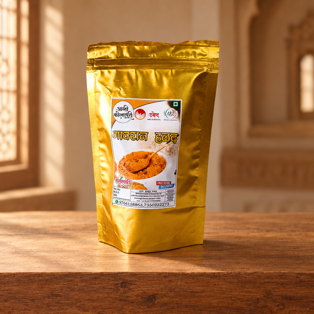 AMHI KOLHAPUR Turmeric Powder, Mai SHG, Natural Ingredients, No Artificial Essence, Pack of 100 gm