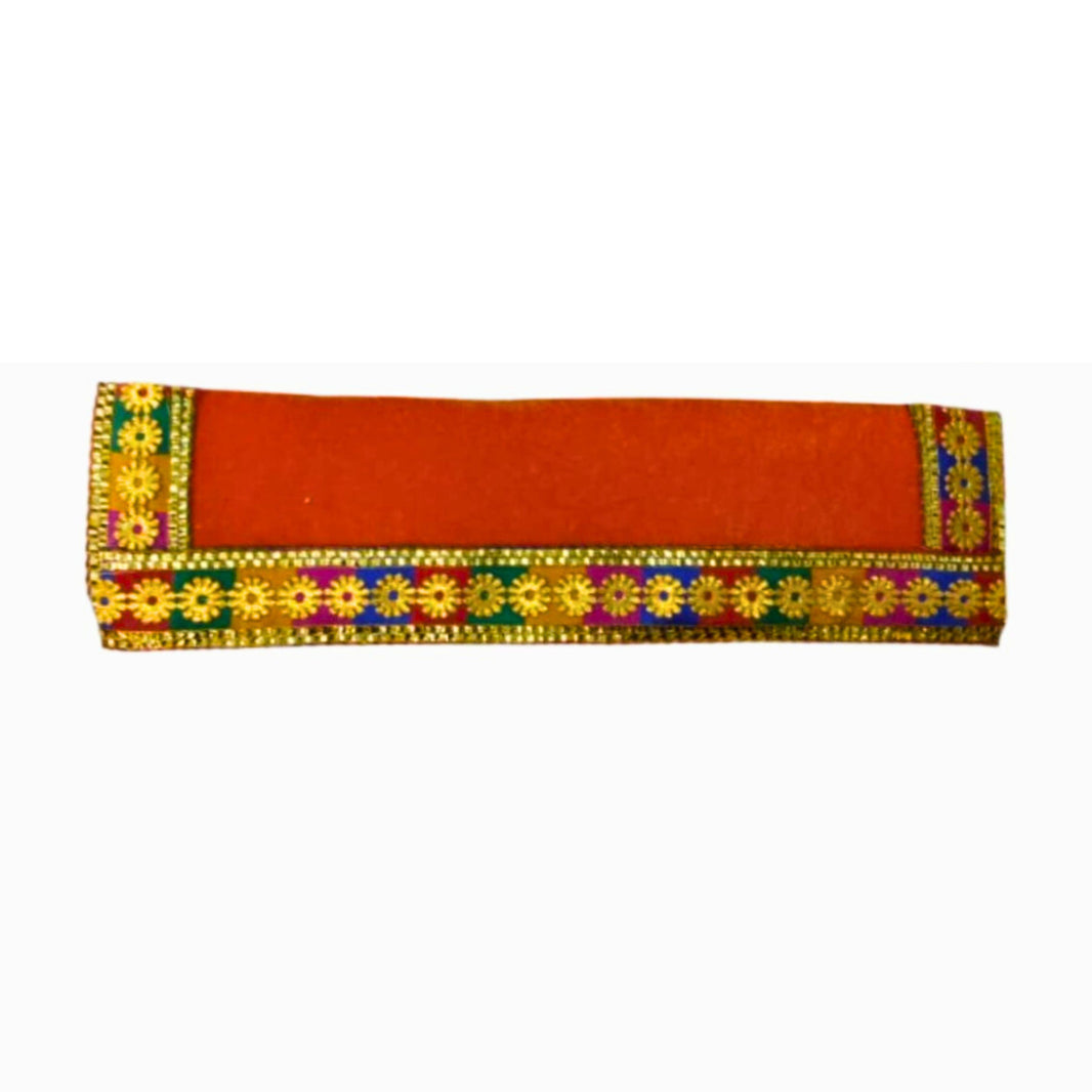 MORAYA Orange Pooja Gaadi for God Idol, Small, Medium and Big Size, Rukhamini SHG, Pack Of 1