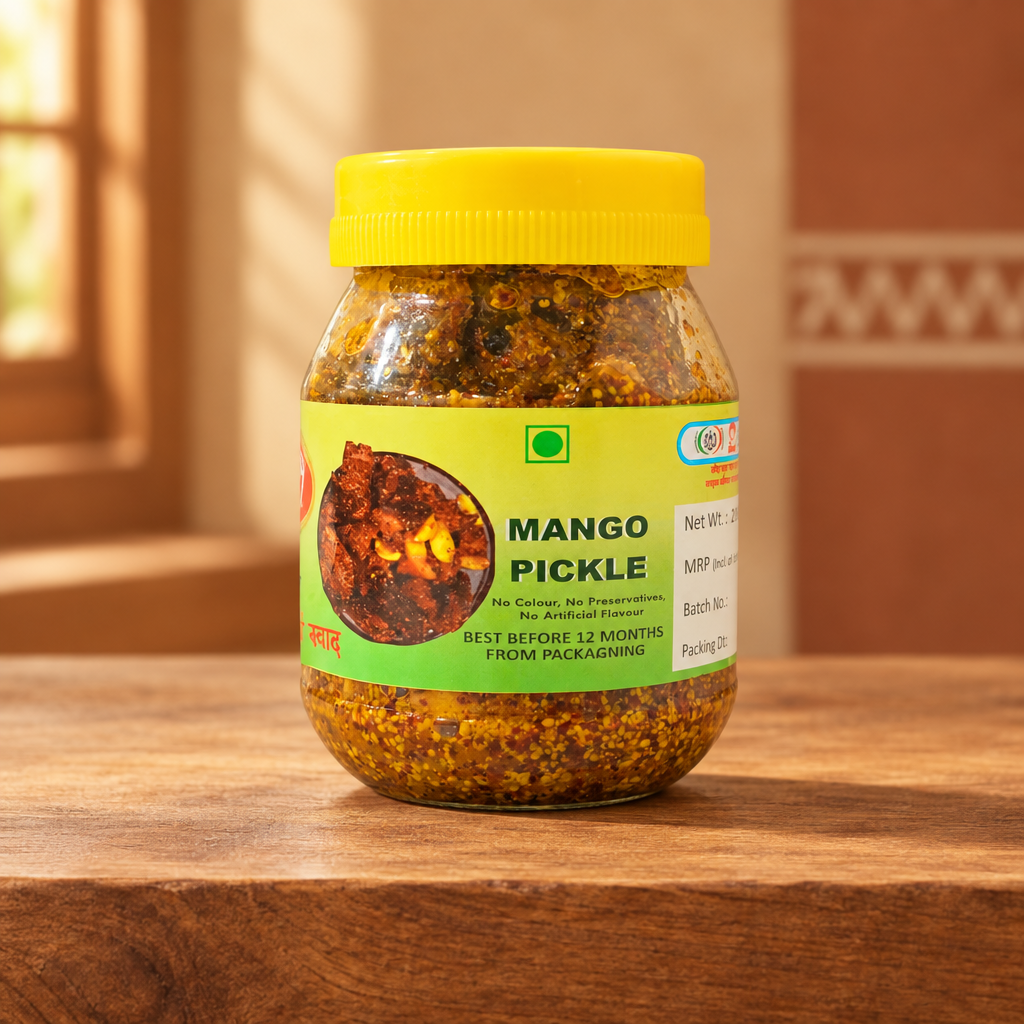 SAMRUDDHI Mango Pickle, Natural Ingredients, No Artificial Essence, Pack of 200 gms
