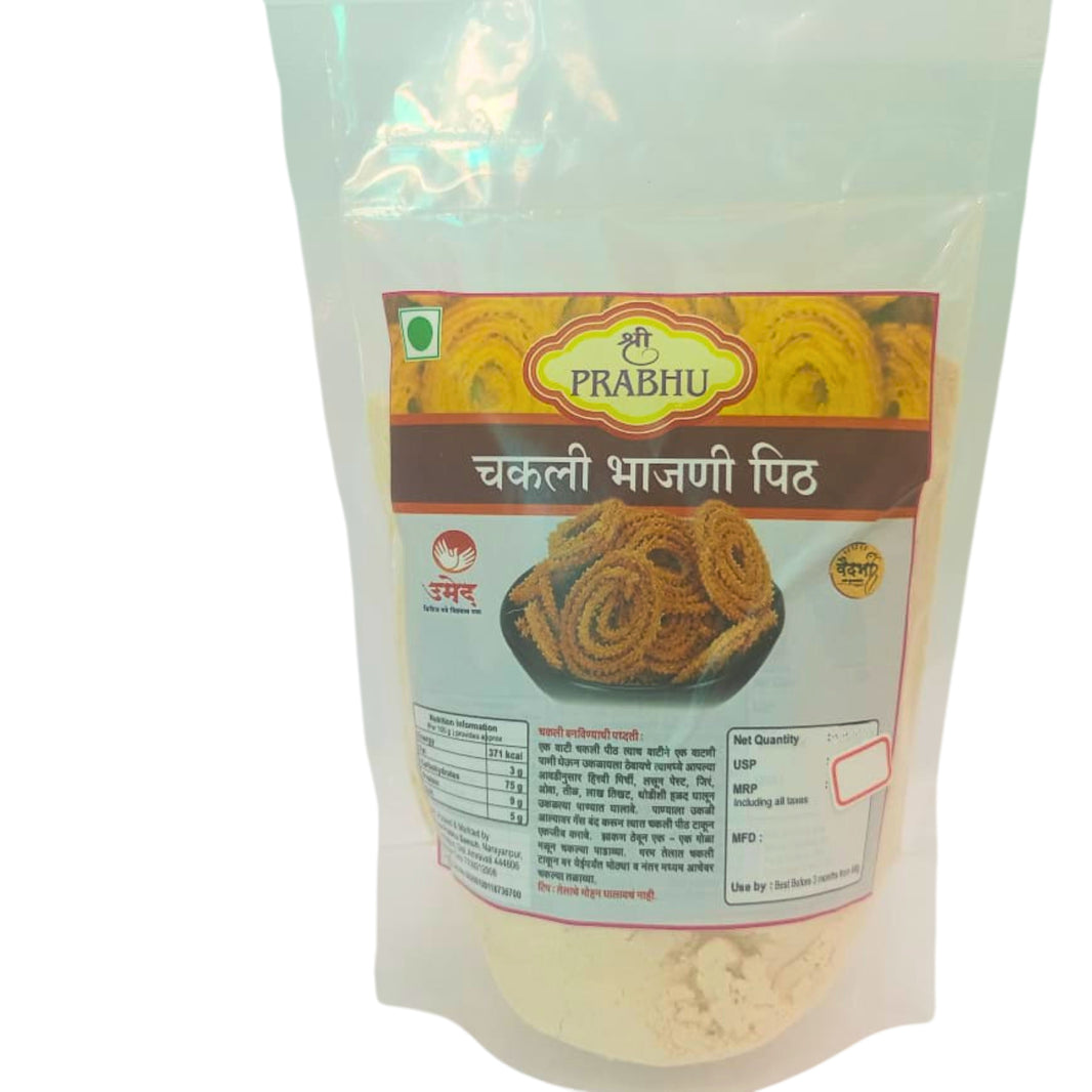 SHRI PRABHU, Chakali Bhajani Mix, Handmade with High-Quality Ingredients, Crispy, Flavorful, Pack of 500 gms