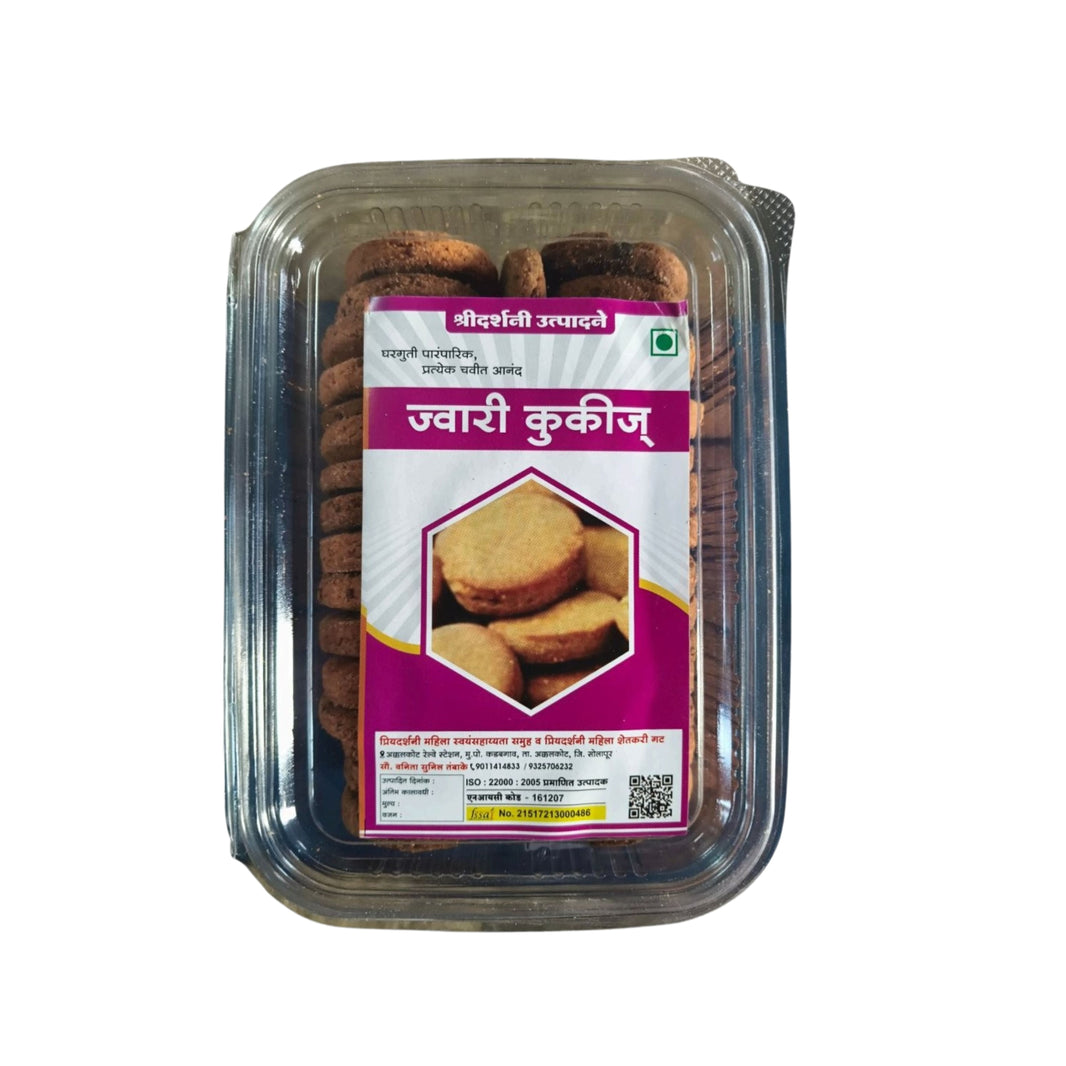 SHREEDARSHANI FOODS Jwari Biscuit Millet Based Snack Biscuit Light Crunchy Filling Alternative To Refined Biscuits For Daily Consumption 250gm