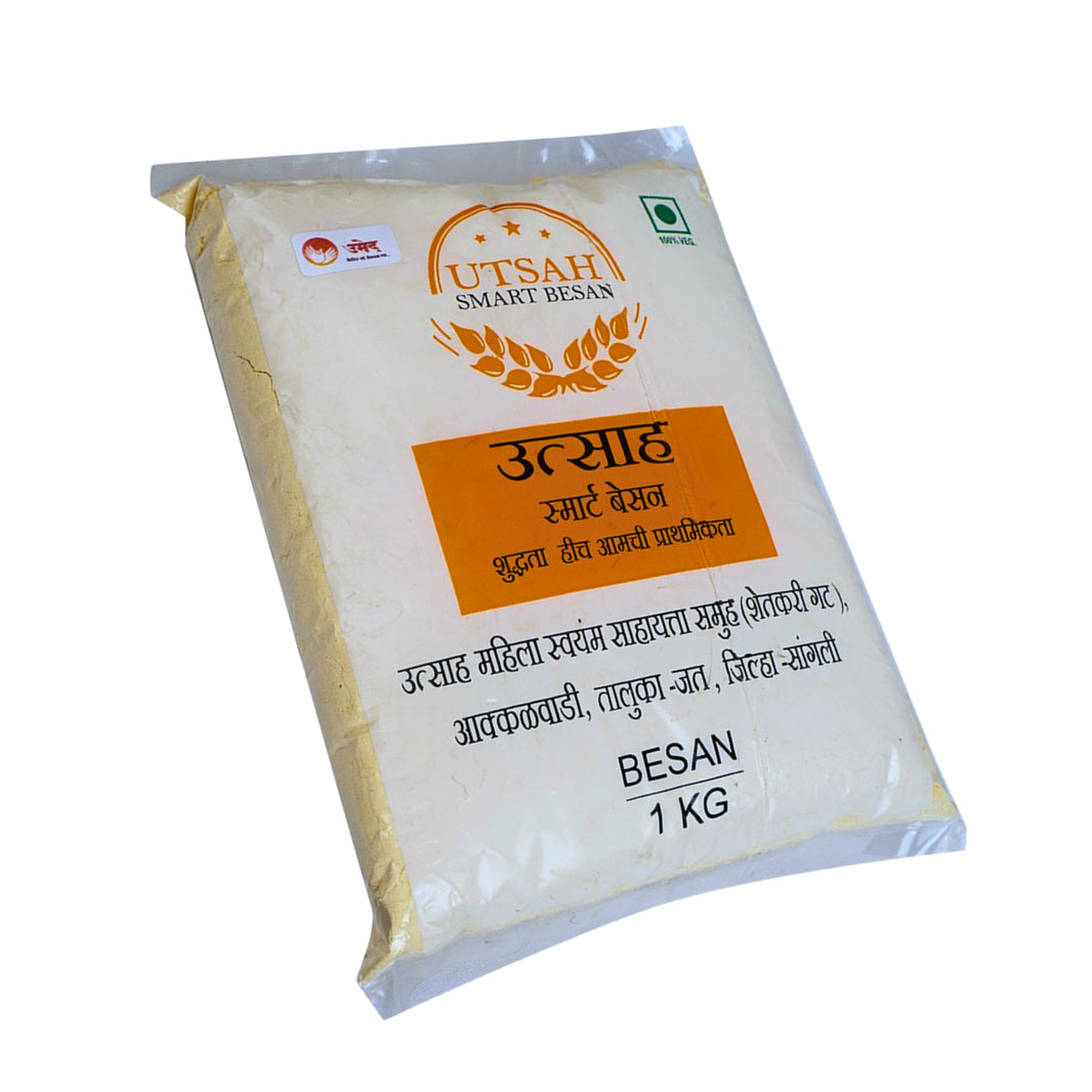 UTSAHA - Besan Powder | Crispy & Delicious, Handmade with Care, Authentic Taste, No Preservatives | Pack of 1000g