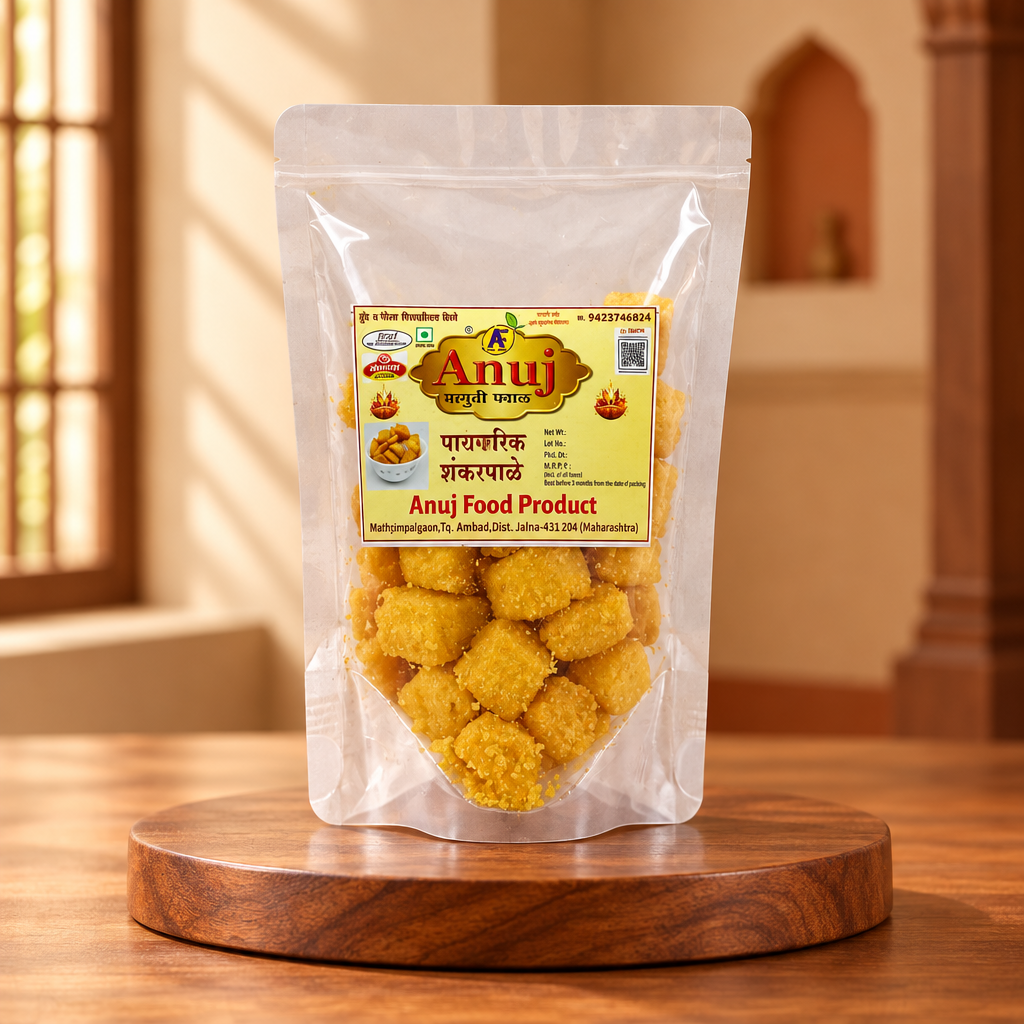 ANUJ FOODS Pineapple Shankarpali, 100 g | No Artificial Flavours