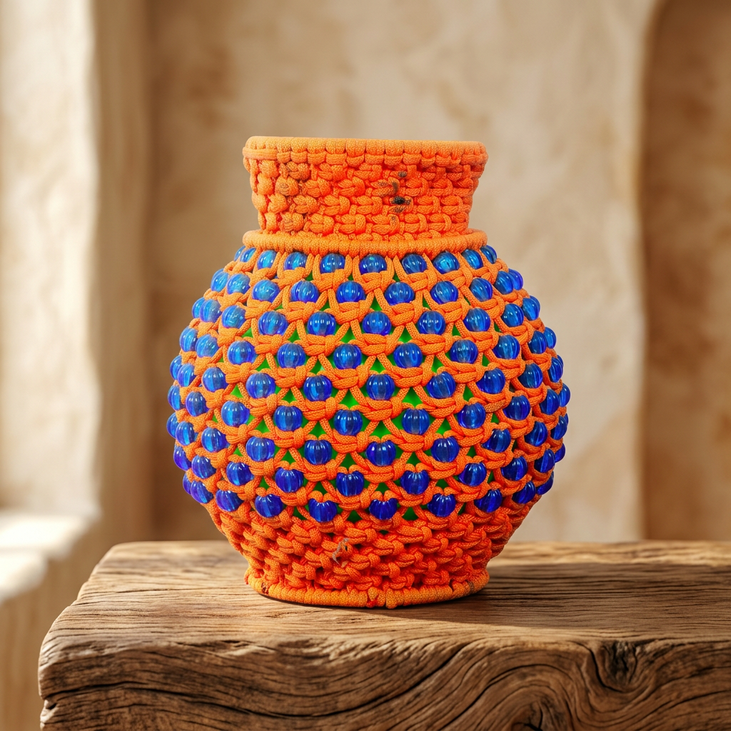 SHRADHA SHG, Made by SHG Microme Flower Pot, Table Decorative Items Pack Of 1