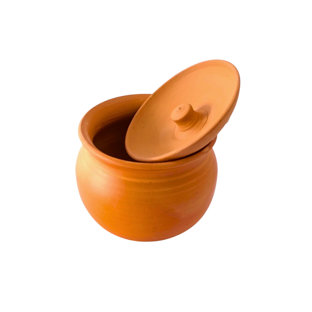 SADGURU Eco Friendly Dahi Handi Small Handcrafted Terracotta Pot Made from Natural Soil Traditional Pottery Craft Pack of 1