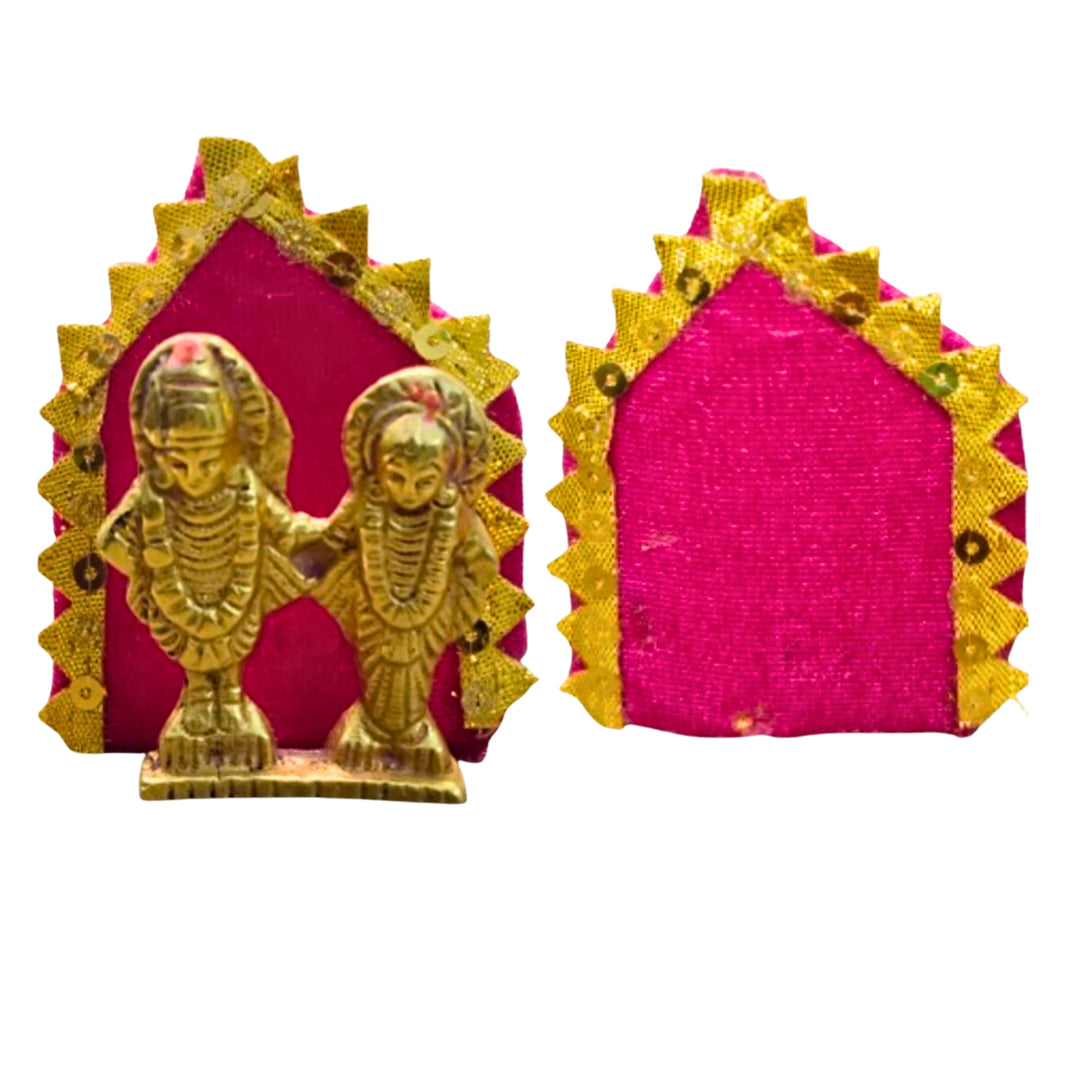 MORAYA Pink Pooja Gaadi for God Idol, Small, Medium and Big Size, Rukhamini SHG, Pack Of 1