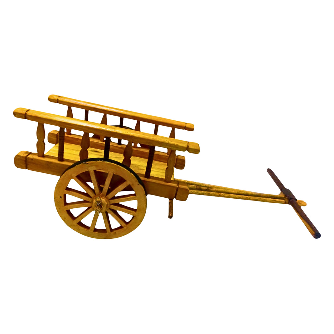 CHOUNDESWARI MAHILA SHG, KUNDAL ShowPiece Bullock Cart Wooden Craft (Bailgadi) Handmade with care, Authentic taste, Preservative-free Pack of 1 Piece