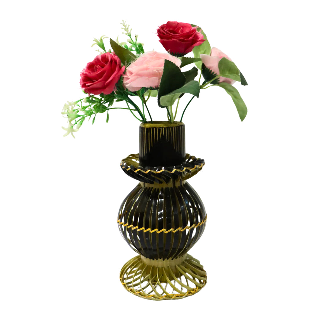 DIKSHA BAMBOO ART, Bamboo Flower Pot, Natural Wood, Local Craftsmanship