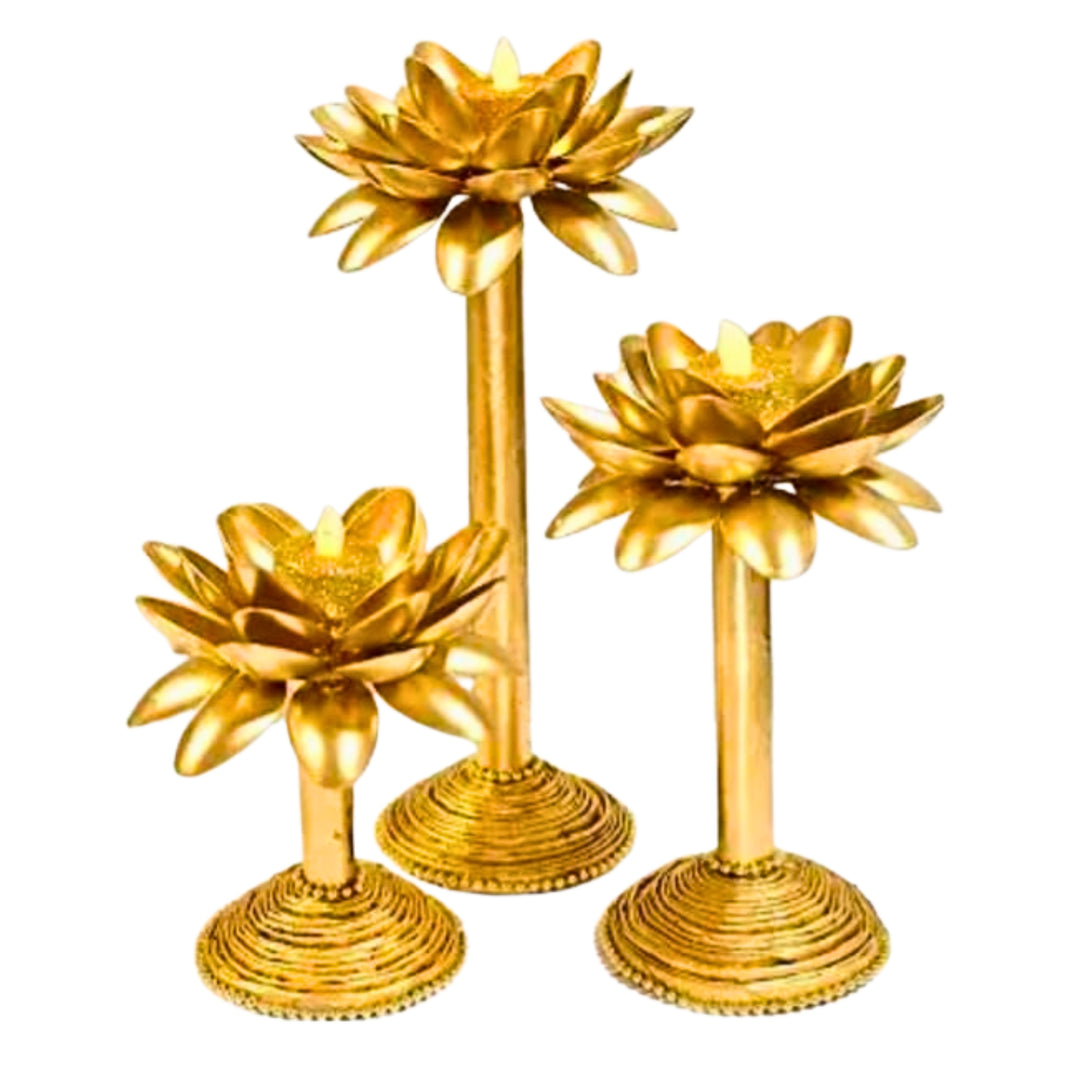 KALIKA MATA – Golden 3 Seat Diva - handmade, quality, authentic - Pack of 3 Seat