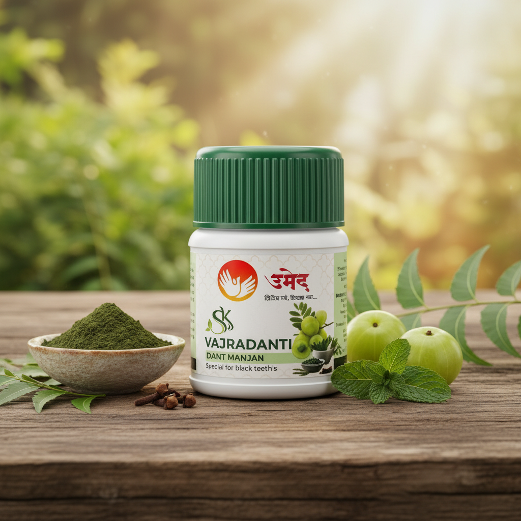 SARWADNYA Vajradanti Dant Manjan 30gm Pack Of Ayurvedic Tooth Powder Whitening Teeth Strong Gums Fresh Breath Herbal Oral Care