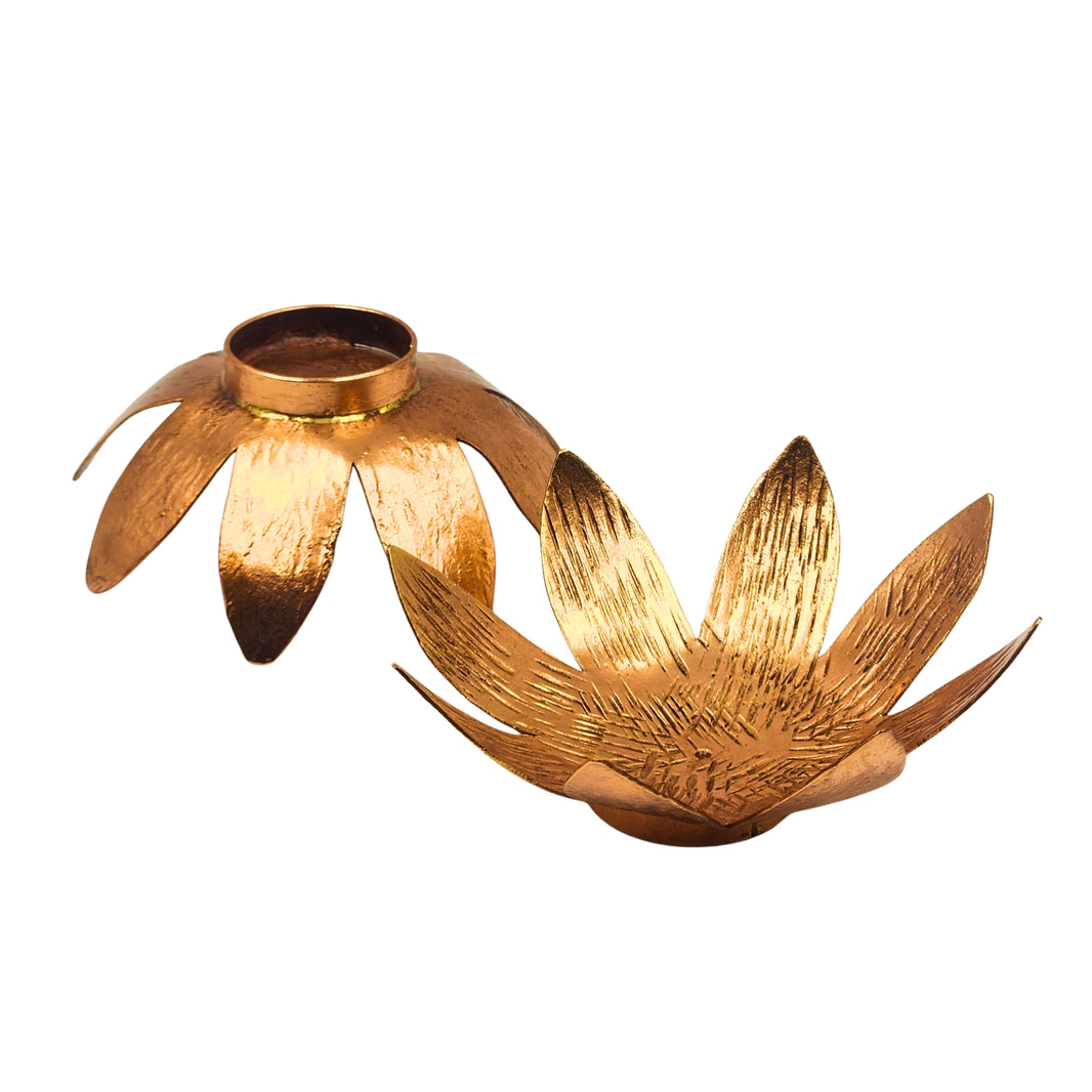TAMRAKALA Copper Flower 3 Inch Pack Of 1 Item Handcrafted Decorative Copper Art Home Decor Gift