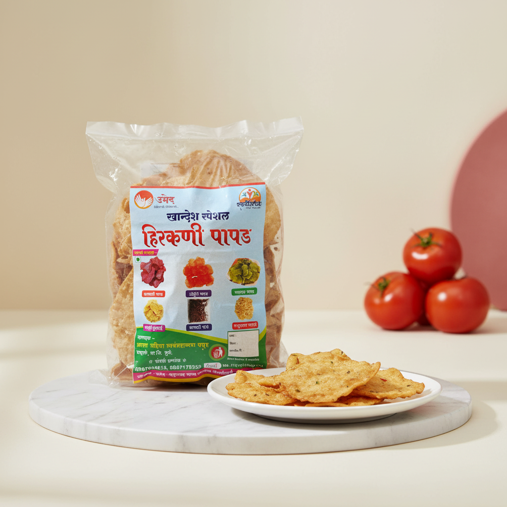 HIRAKANI Tomato Papad Pack Of 500gm Traditional Tomato Papad Ready To Fry Crispy Homemade Authentic Taste Premium Quality