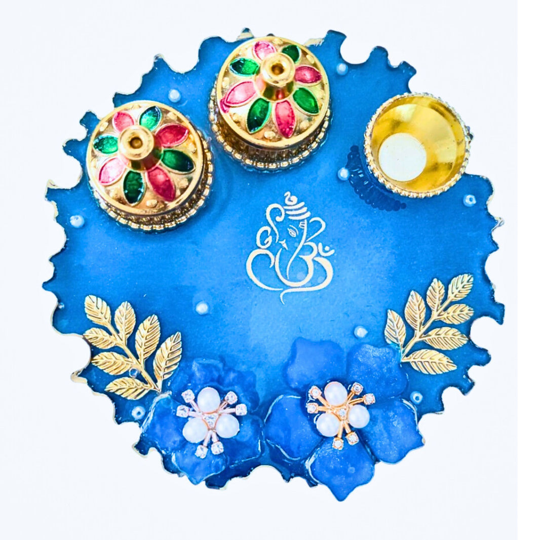 LAXMI MATA – Haldi Kumkum Thali (Resin Material) | Premium Quality, Handmade with Care, Authentic, Durable | Pack of 1 Pics