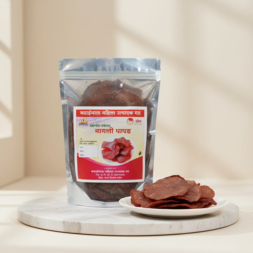 BHATAI MATA Nagali Papad Pack Of 1000gm Traditional Ragi Papad Ready To Fry Crispy Homemade Authentic Taste Premium Quality