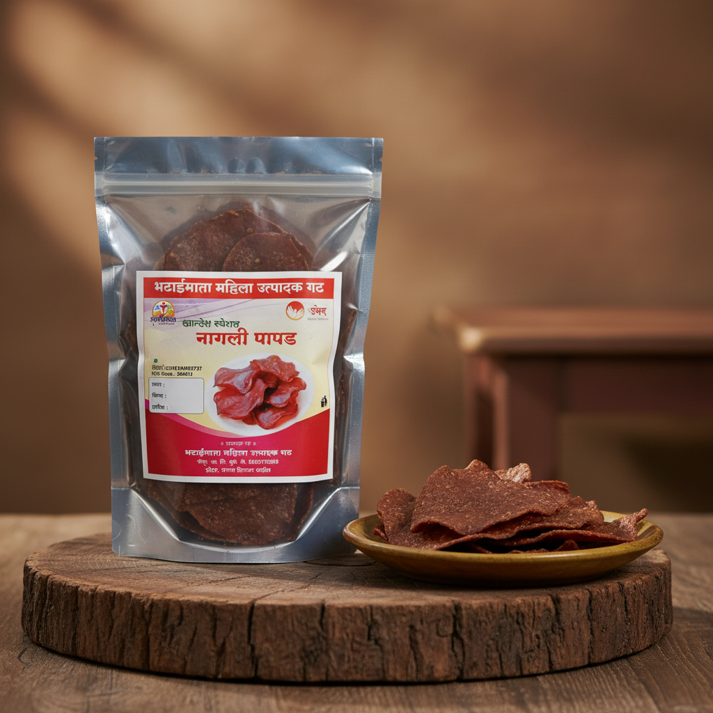 BHATAI MATA Nagali Papad Pack Of 1000gm Traditional Ragi Papad Ready To Fry Crispy Homemade Authentic Taste Premium Quality