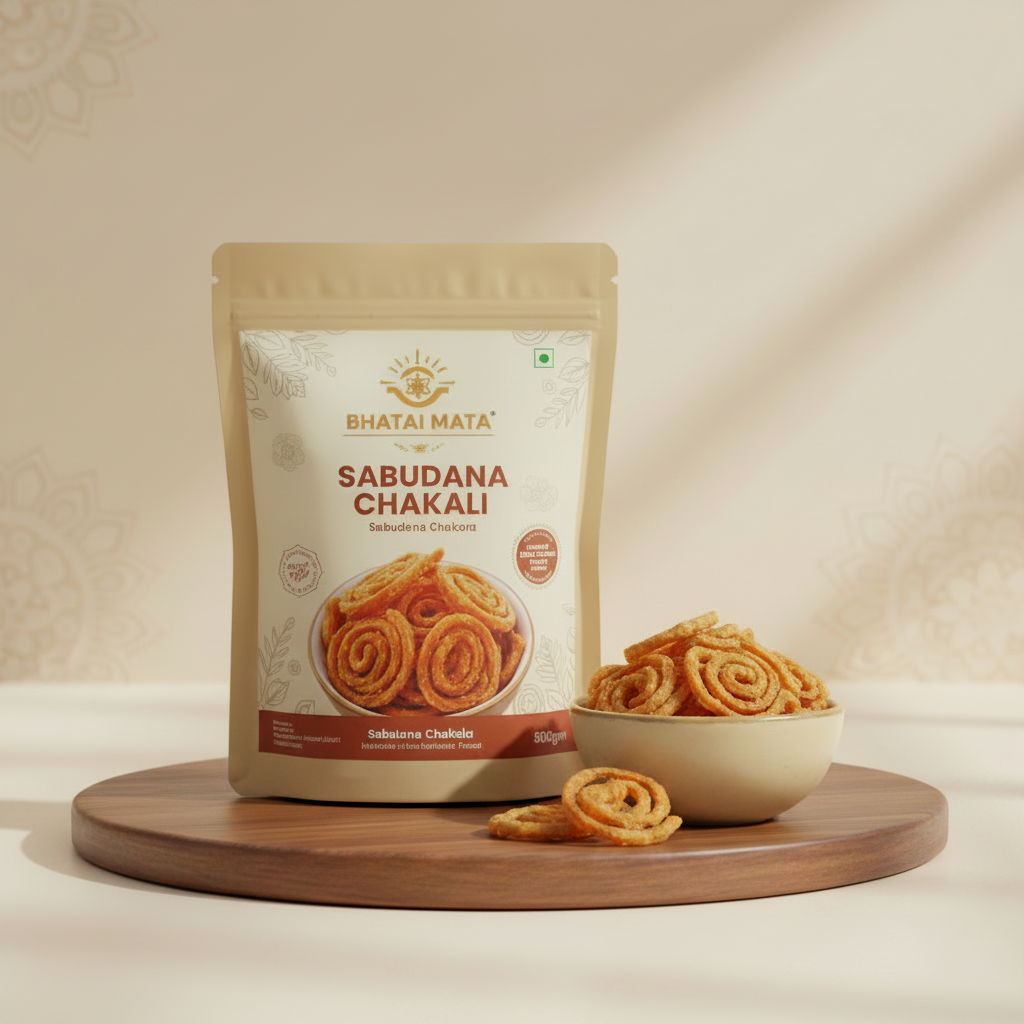 BHATAI MATA Sabudana Chakali Pack Of 500gm Traditional Fasting Snack Crispy Homemade Authentic Taste Premium Quality
