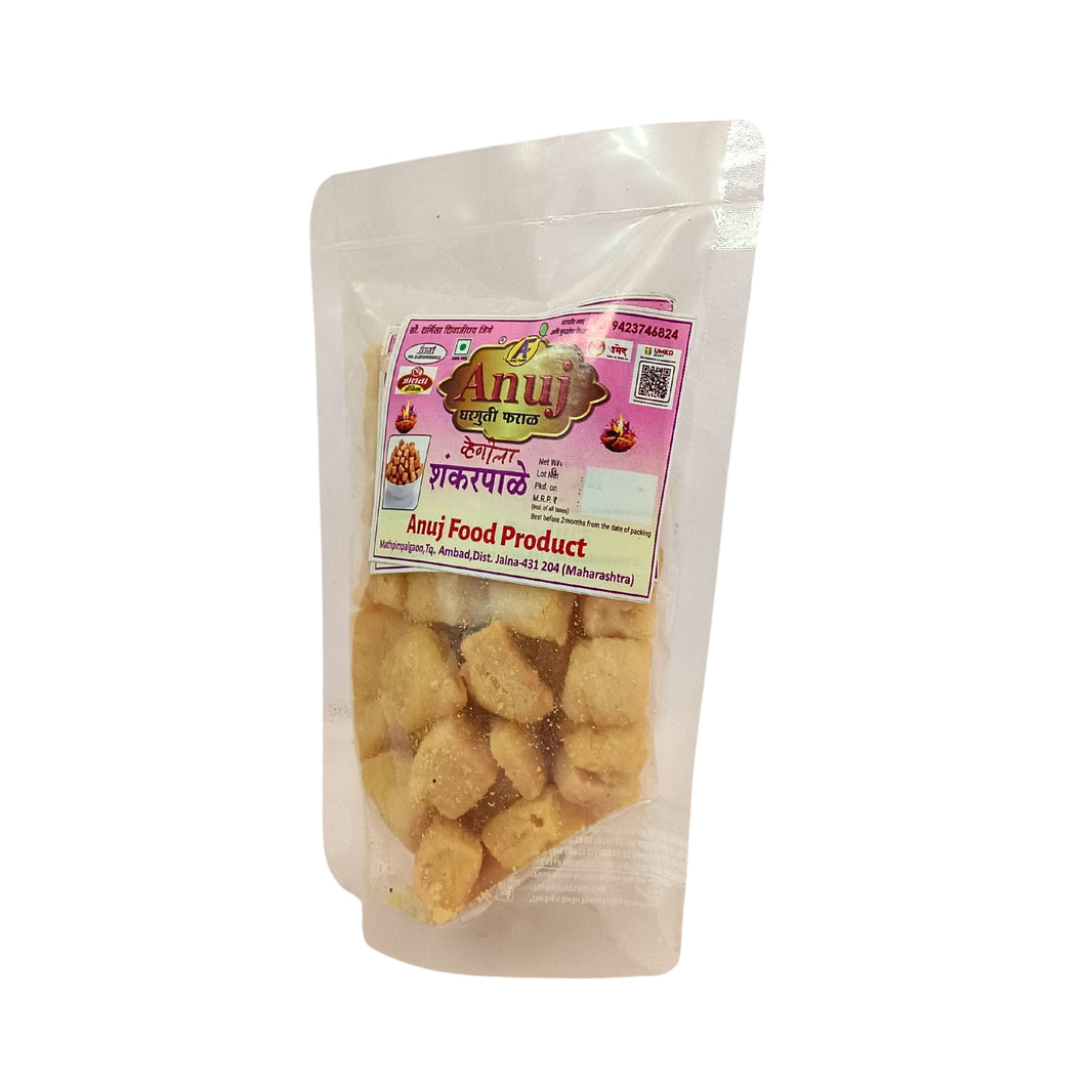 ANUJ FOODS  Vanila Shankarpali, Made By Natural Ingredients, No Artificial Flavours, Pack of 100 gms