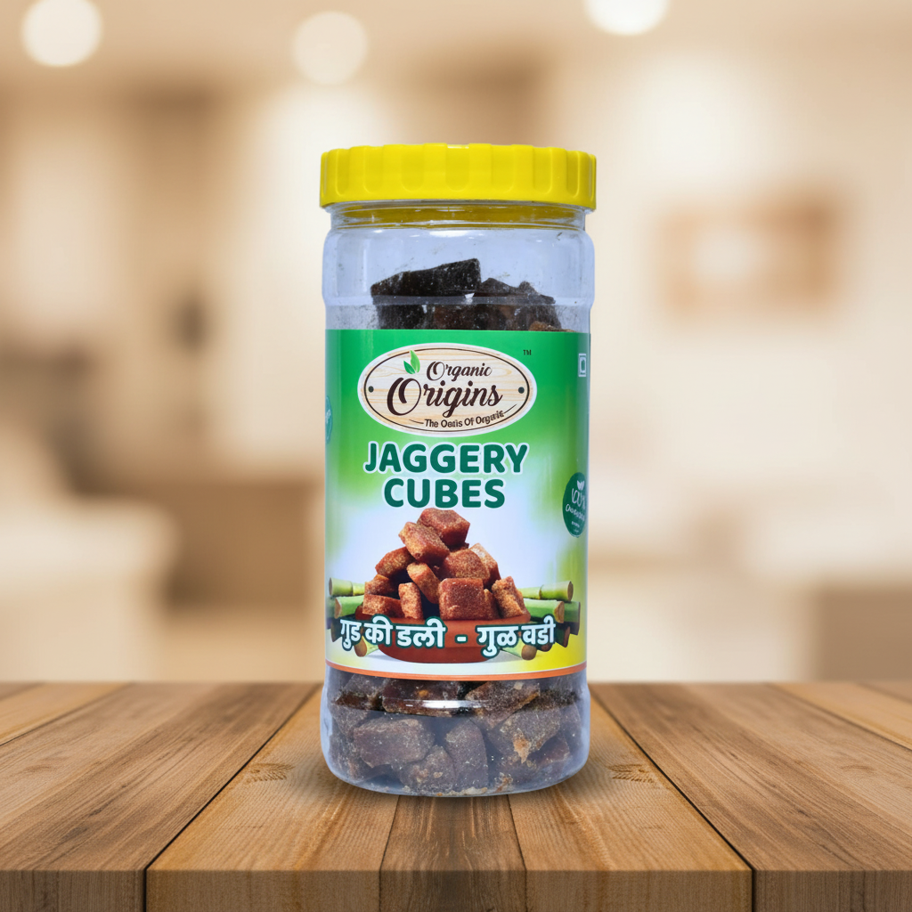 KOLHAPUR GREENS Pure Deshi Gul Jaggery Cubes Natural Chemical Free Traditional Sweetener Pack of 500 gm