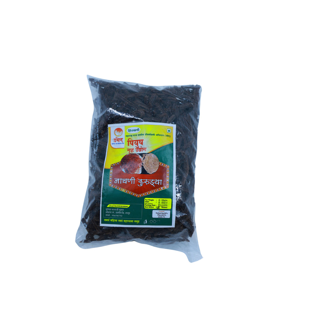 PIYUSH GRUH UDYOG, Nachani Kurdai, Handmade, Samarth SHG, High-Quality Ingredients, Crispy, Flavor, Pack of 500 gms