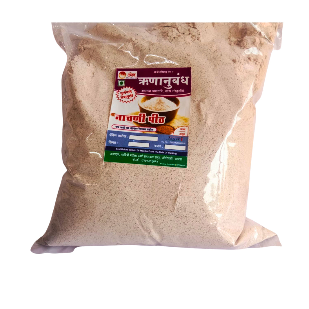 RUNANUBAND Nachani Flour, Natural, Healthy, Best Quality, Pack of 500 gm
