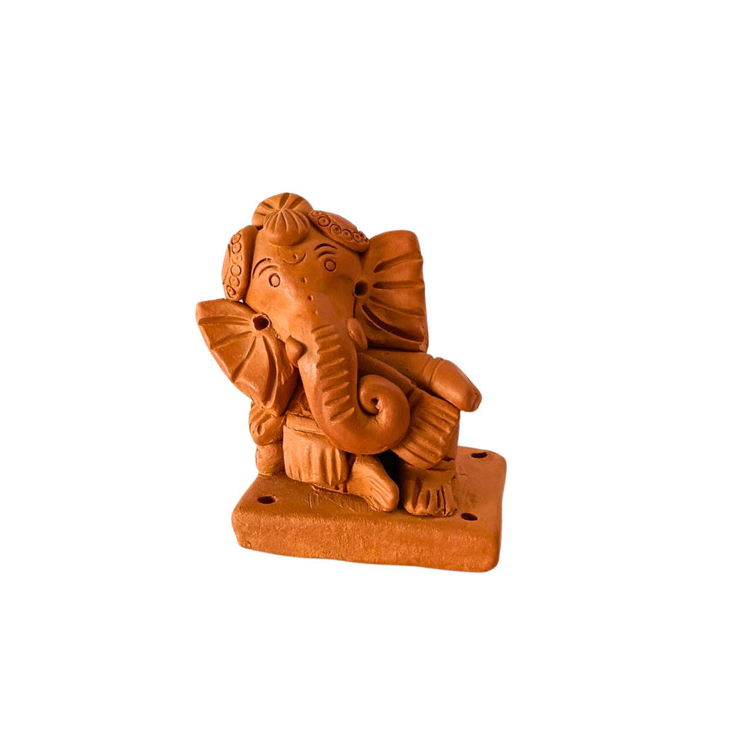 SADGURU ECO FRIENDLY Ganapati On Paat, Made By Natural Soil, Local Craftsmanship, Pack Of 1
