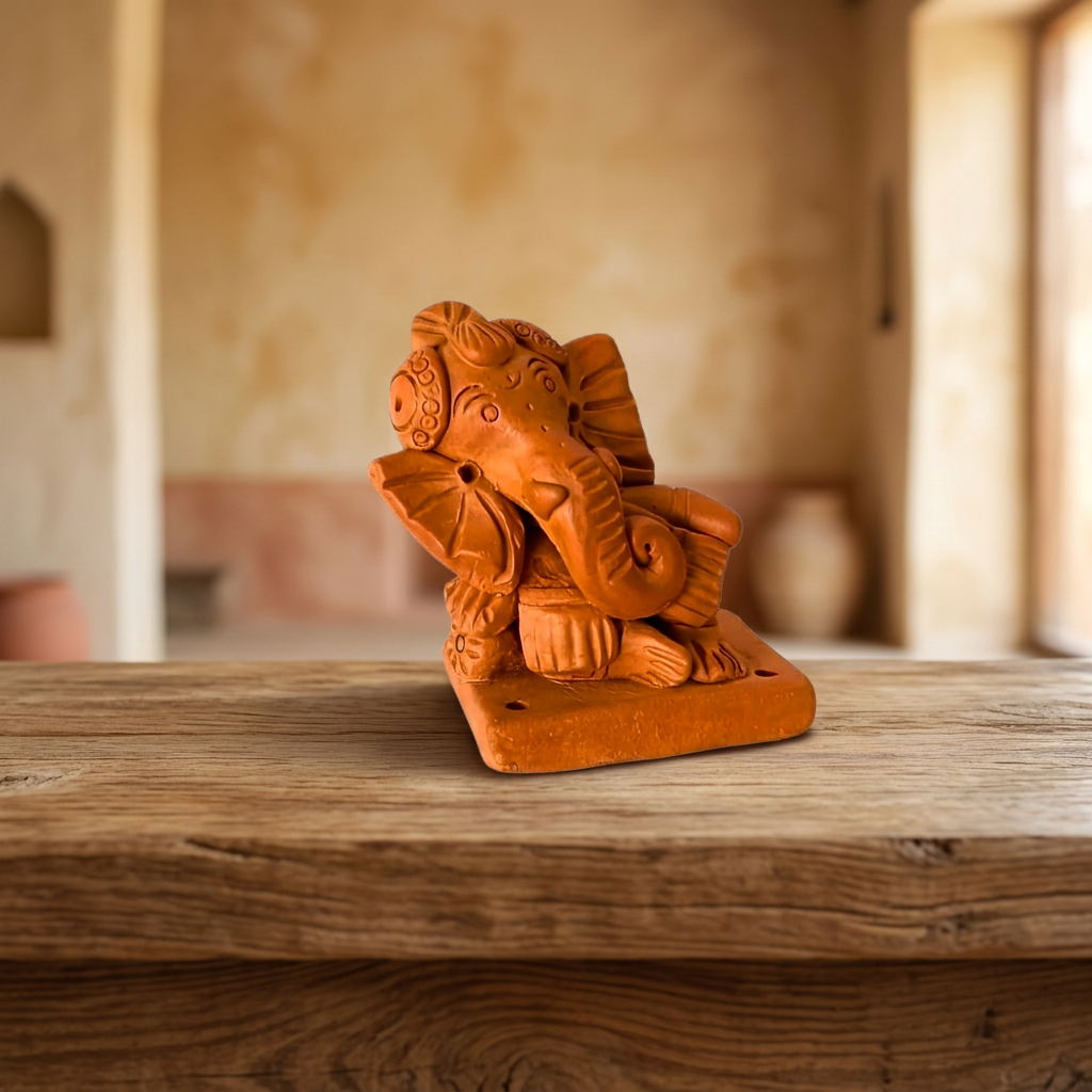 SADGURU Ganapati on Paat Handcrafted Terracotta Idol